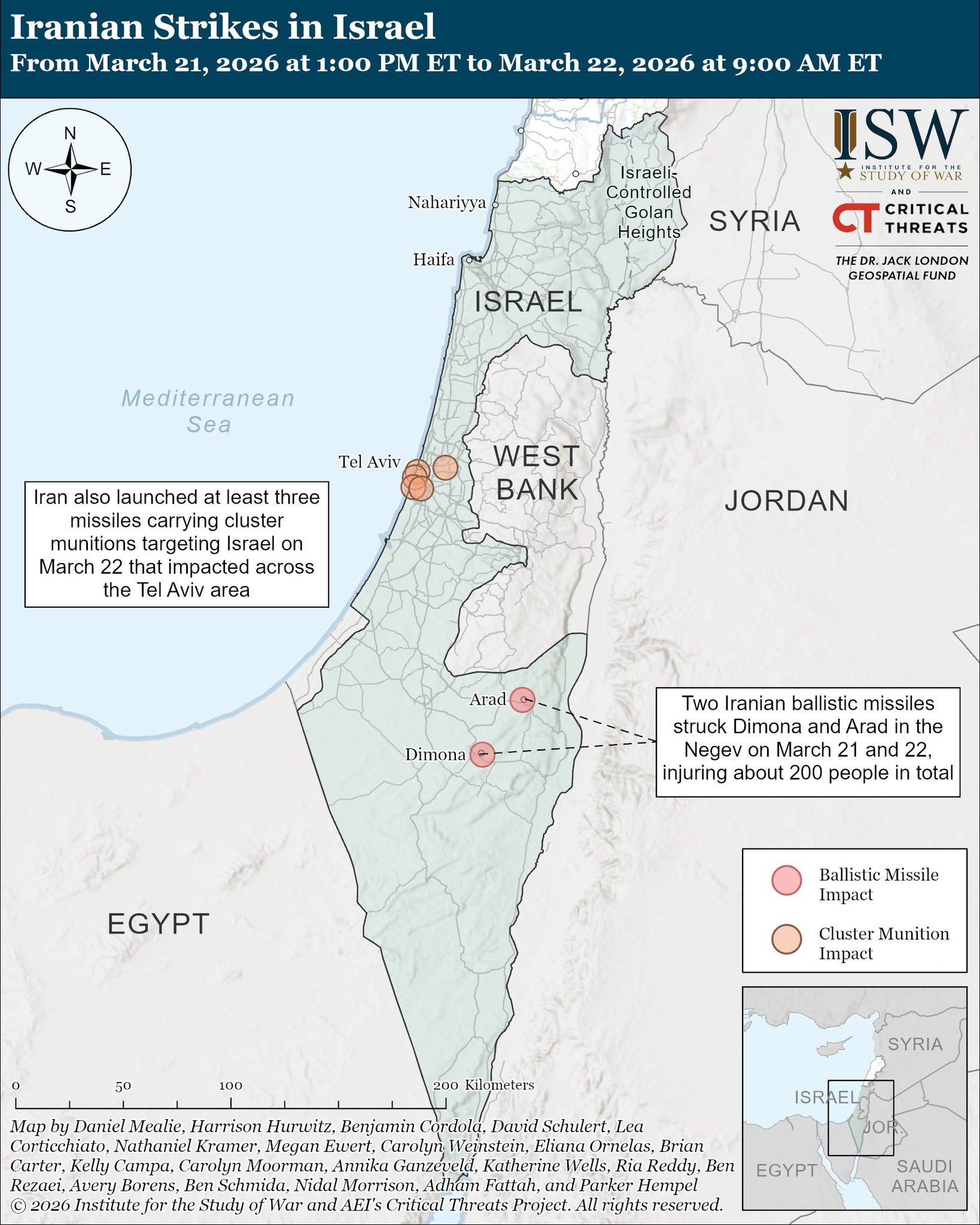 Iranian Missiles Strike Dimona and Arad, 200 Injured