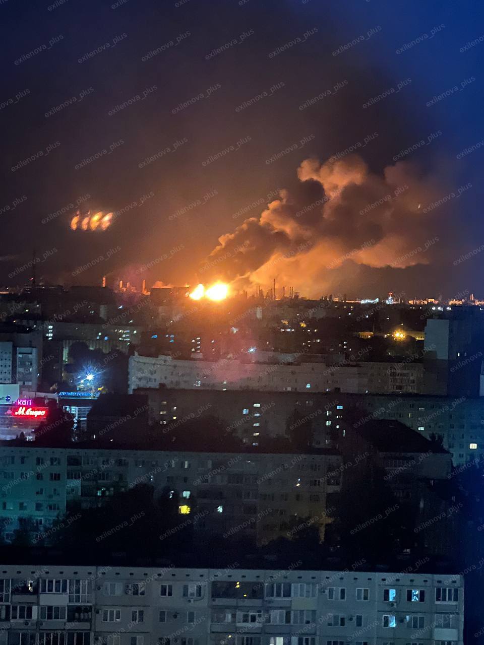 Ukrainian drones strike a Volgograd refinery