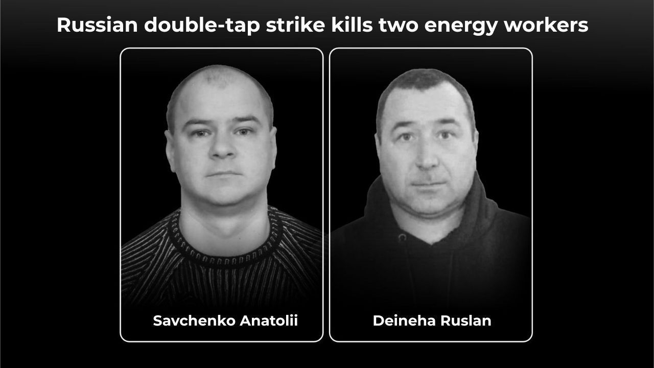 Russian strikes kill two energy workers in Chernihiv Oblast
