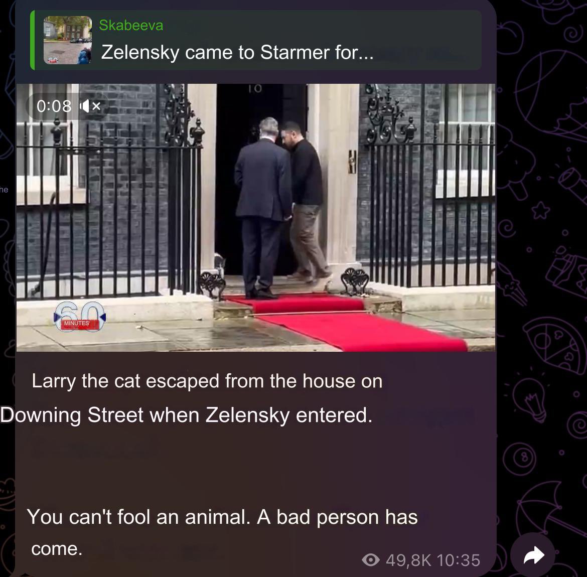 Skabeeva invente une excuse pour Zelenskyy à Londres