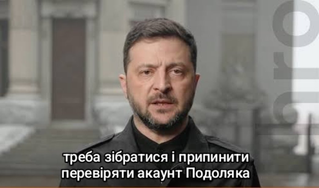 Zelenskyy urges unity, but Podolyak’s passport questioned