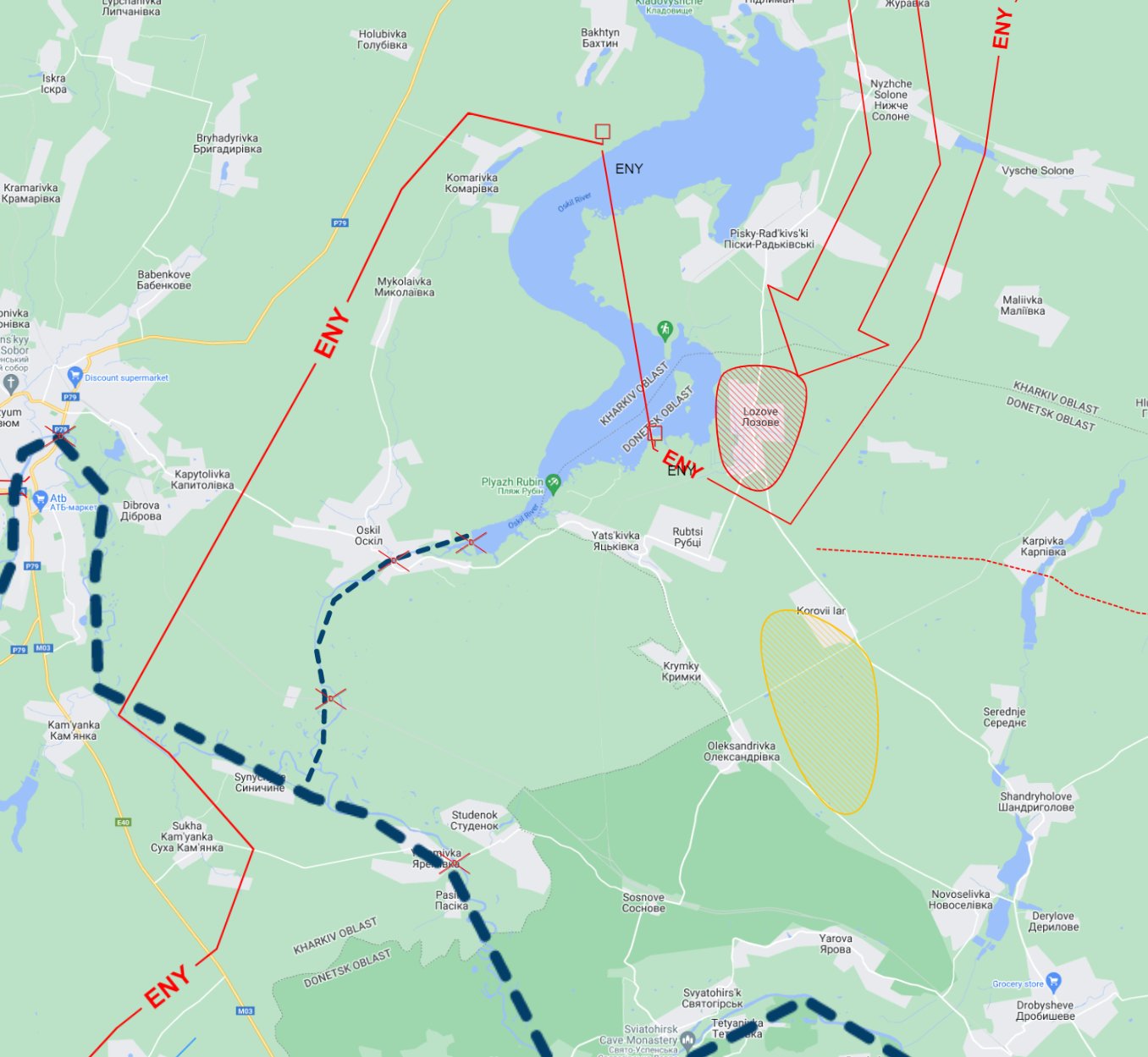 Russian forces advance 8km along Oskil river in a week