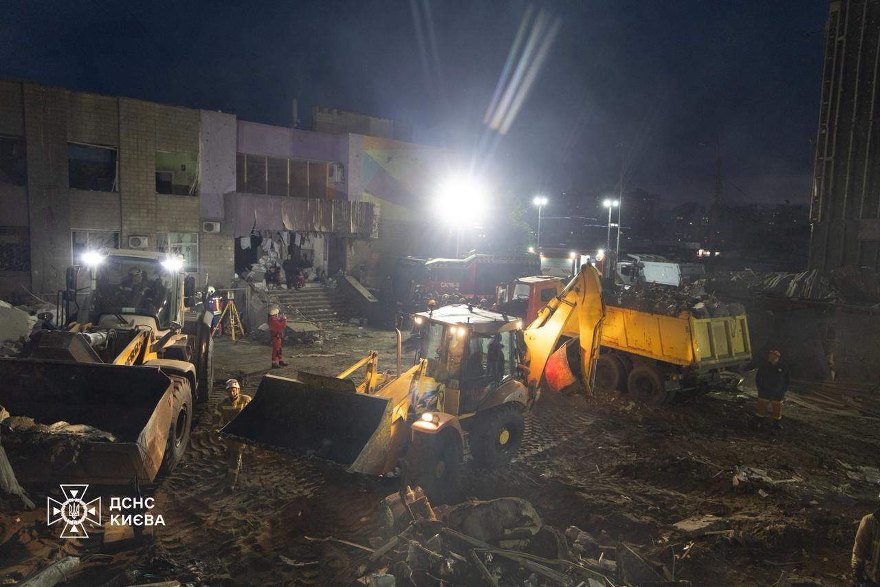 Rescuers search for survivors in Kyiv building strike