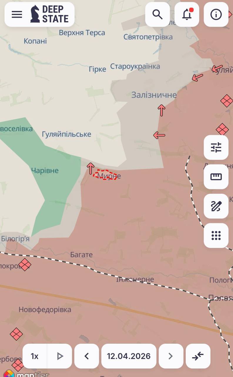 Rashists captured Myrnes in Zaporizhzhia, reports DeepState