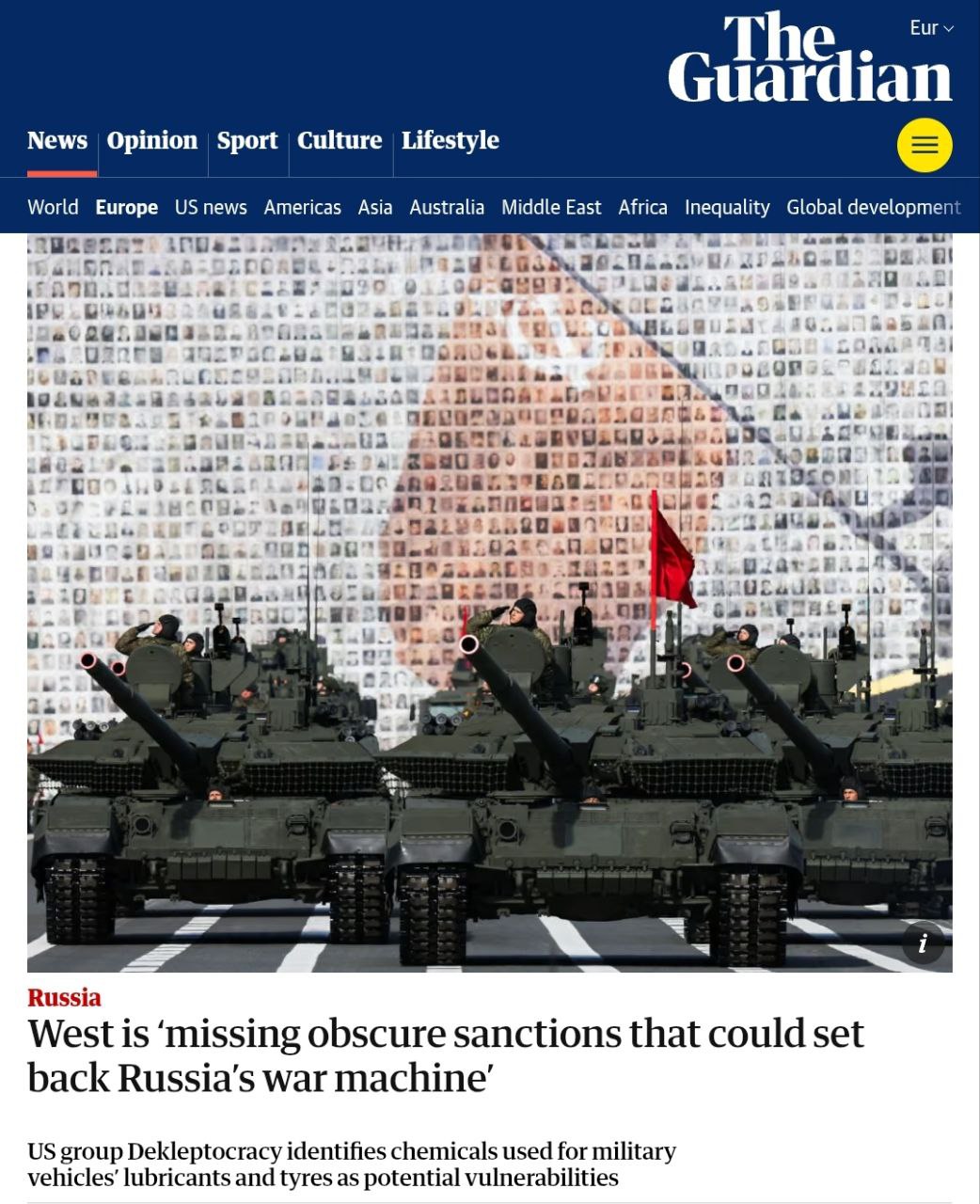 Dekleptocracy highlights invisible chemical vulnerabilities in Russia sanctions