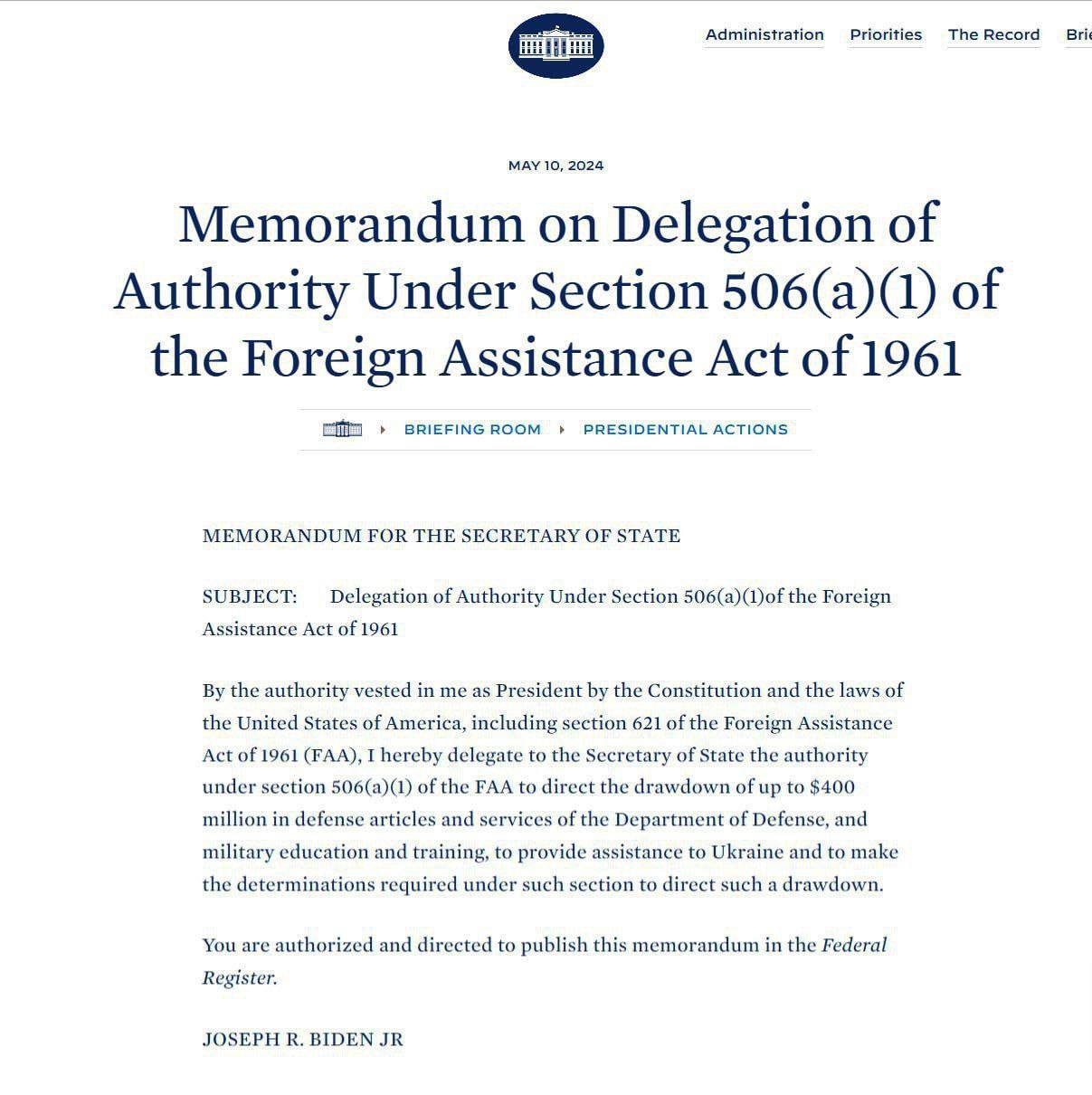 EU and US: new military aid package to Ukraine