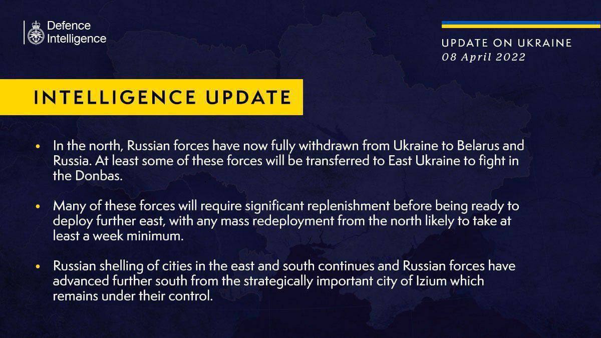 UK intelligence: Russian troops need week to relocate after withdrawal