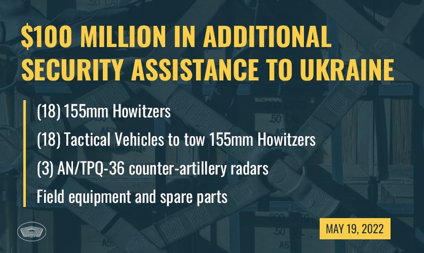 Pledges US: 18 M777 and 18 Oshkosh FMTV M1083