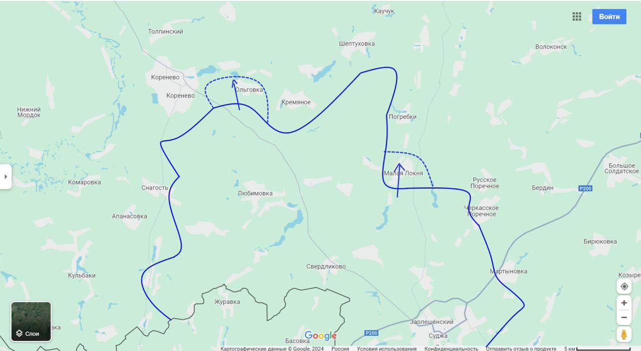 Ukrainian Armed Forces control Olgovka, Mala Loknya, Kruglenke