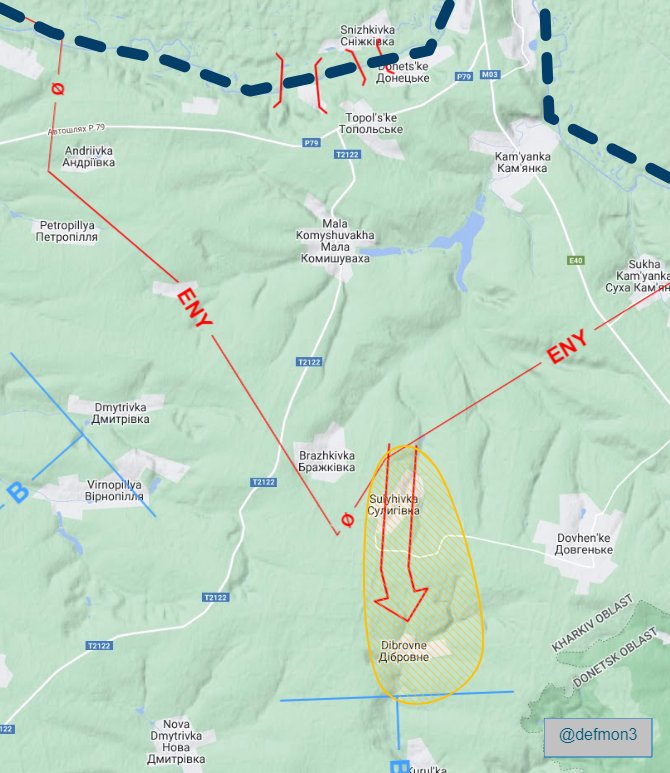 Enemy attempted offensive in Izyum direction, unclear if successful
