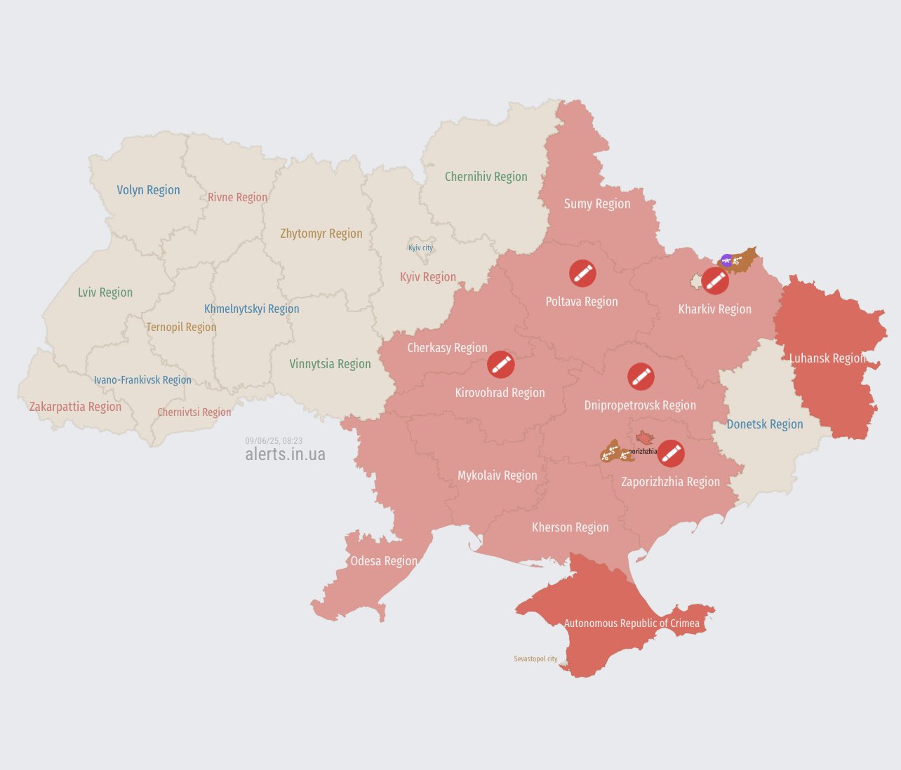 Russian bloody morning missiles