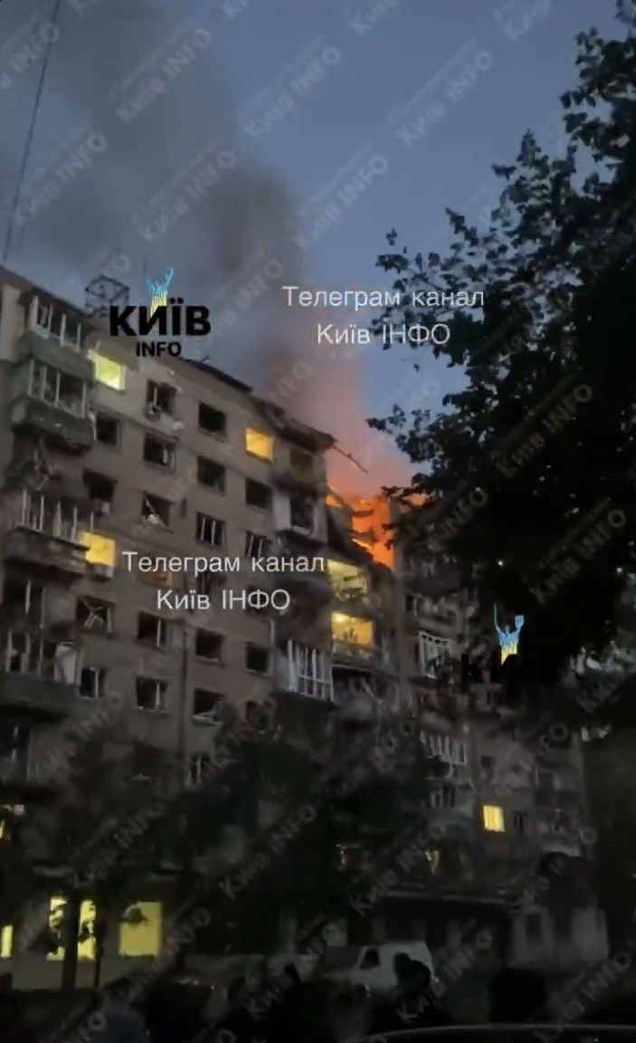 Nine-story building damaged in Kyiv, one dead