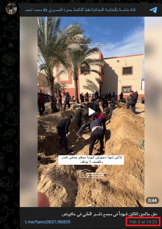 Video showing mass grave being dug