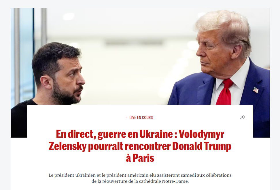 Zelensky may meet Trump in Paris