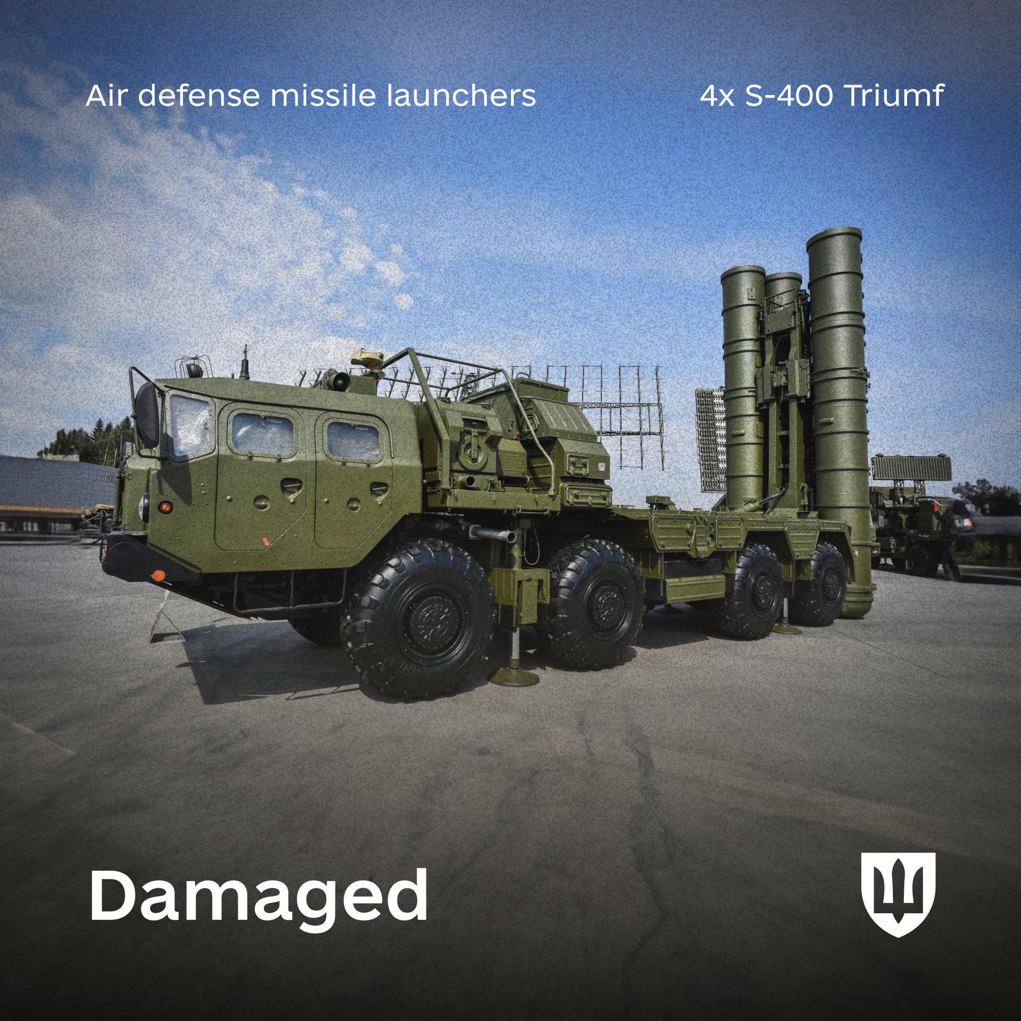 Ukrainians destroy 4 S-400 launchers in Crimea