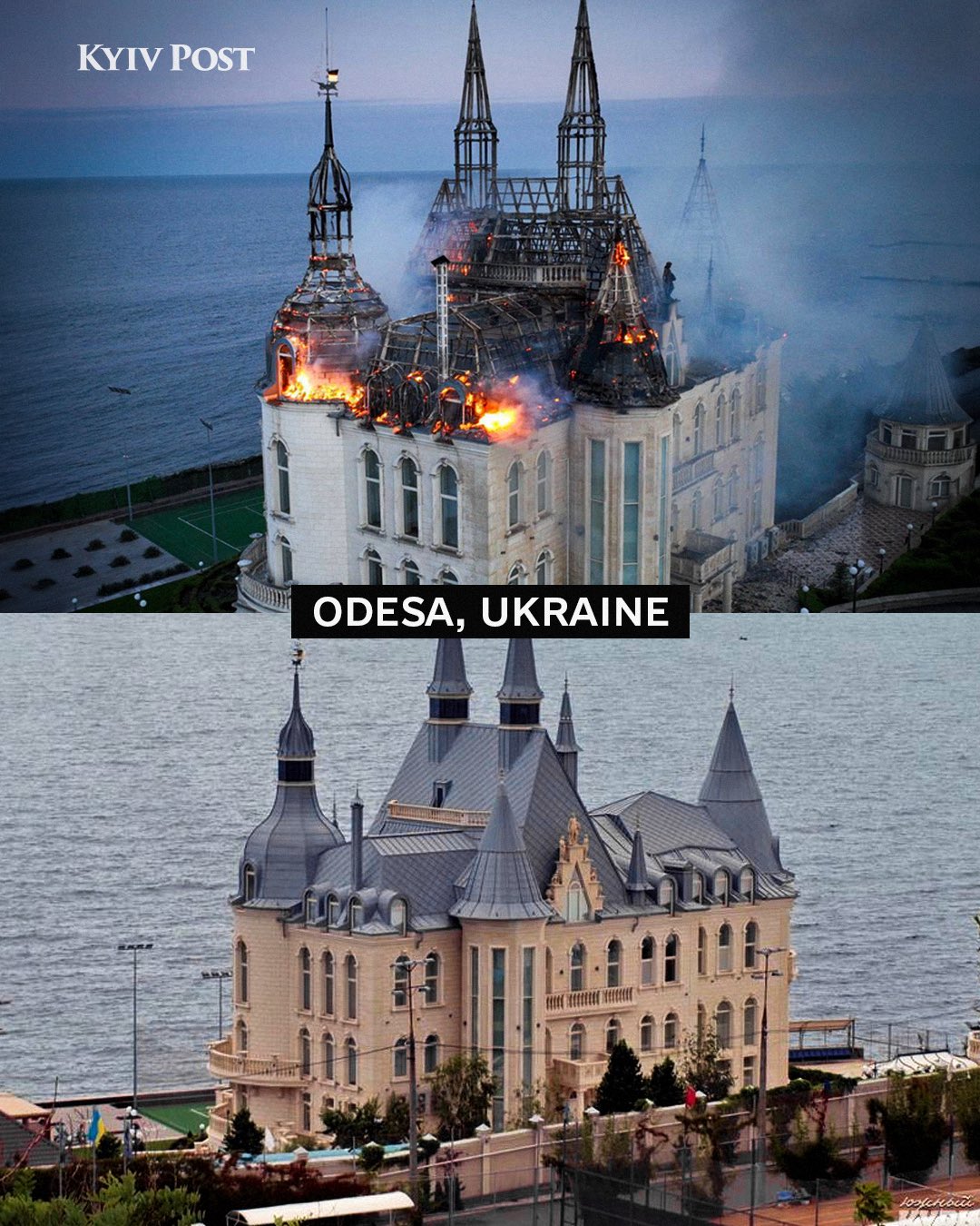 Aftermath of Russian attack on Odesa and daily destruction of Ukrainian cities