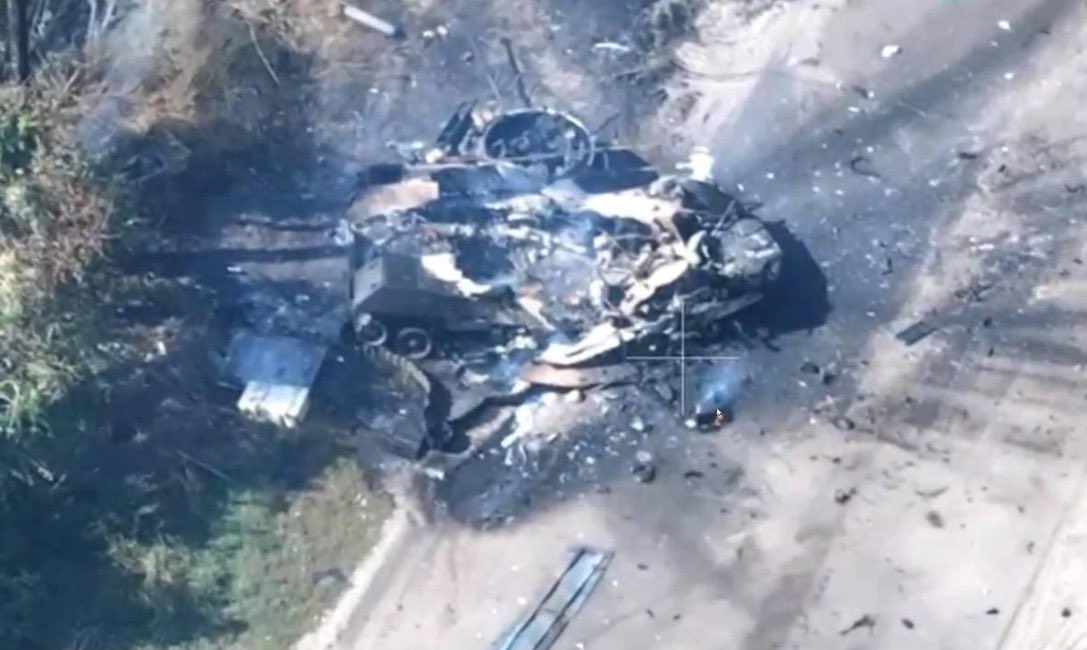Destroyed Russian BMD-2 on the front