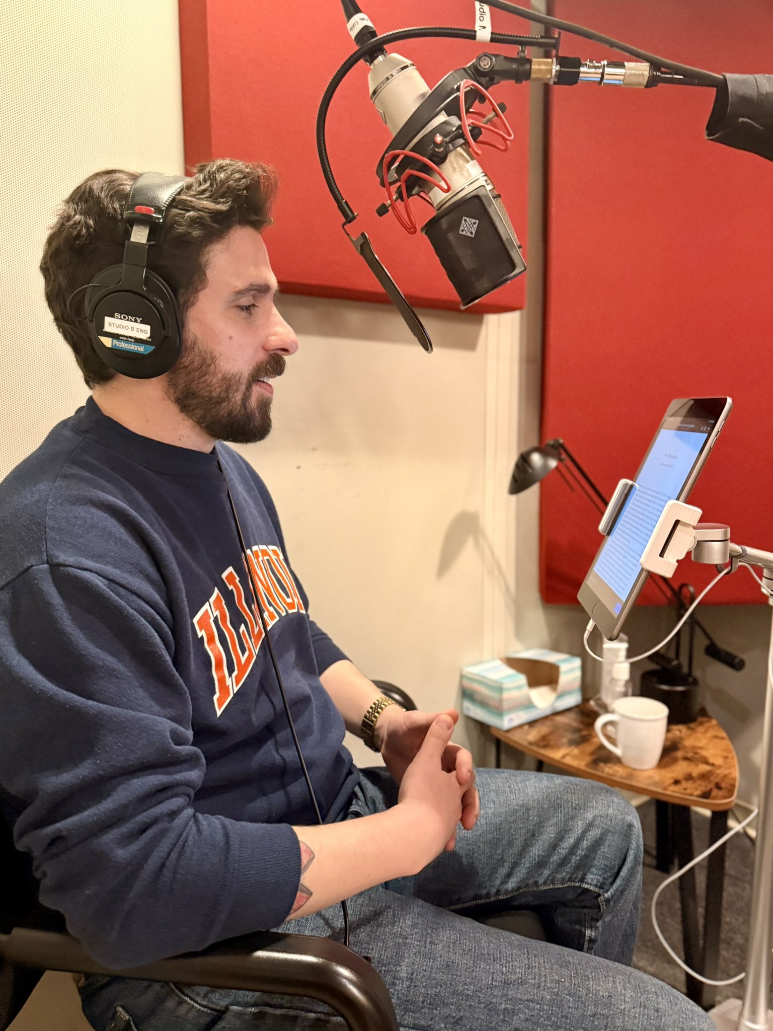 Christopher J. Miller rerecording audiobook for “The War Came to Us”