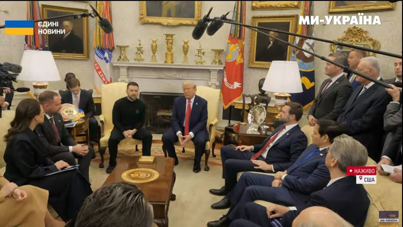 Zelenskyy and Trump are meeting right now.