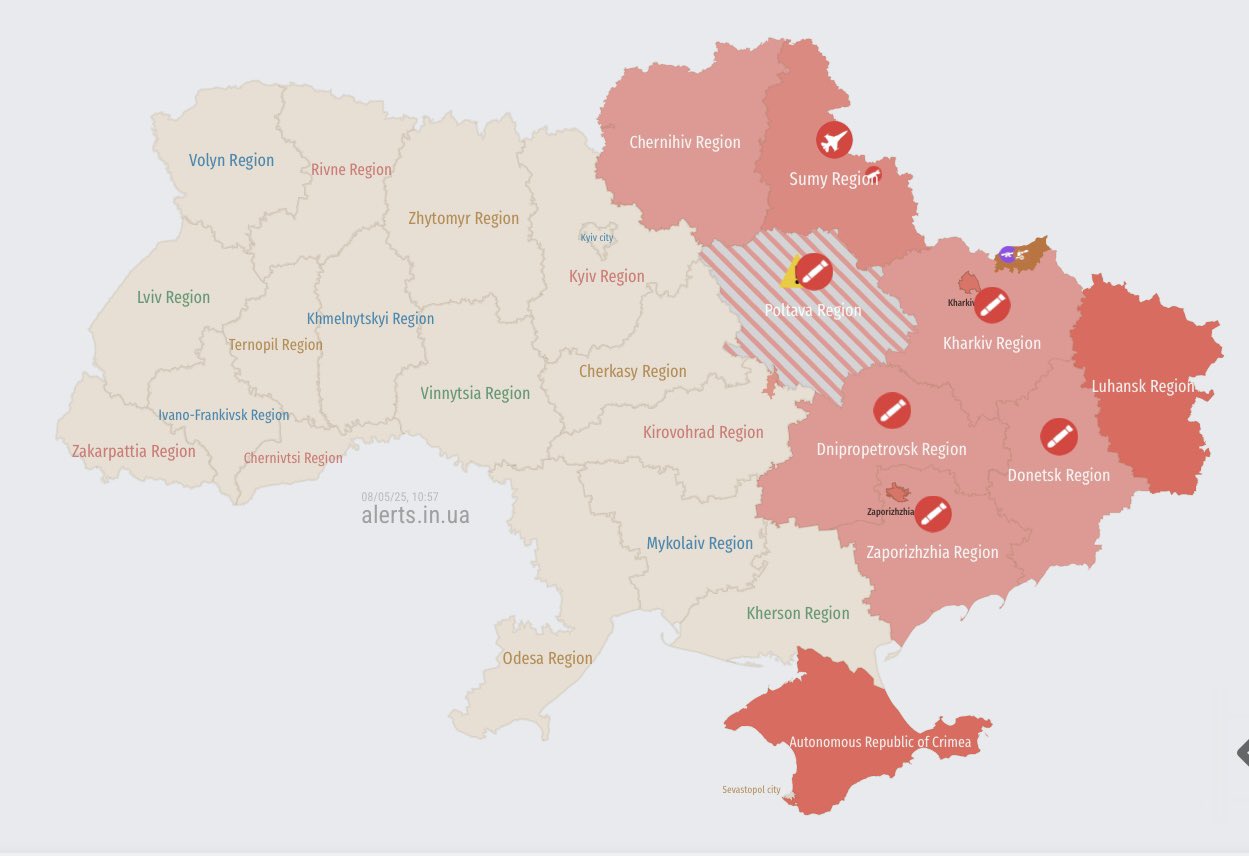 Ballistic missile threat from Kursk region