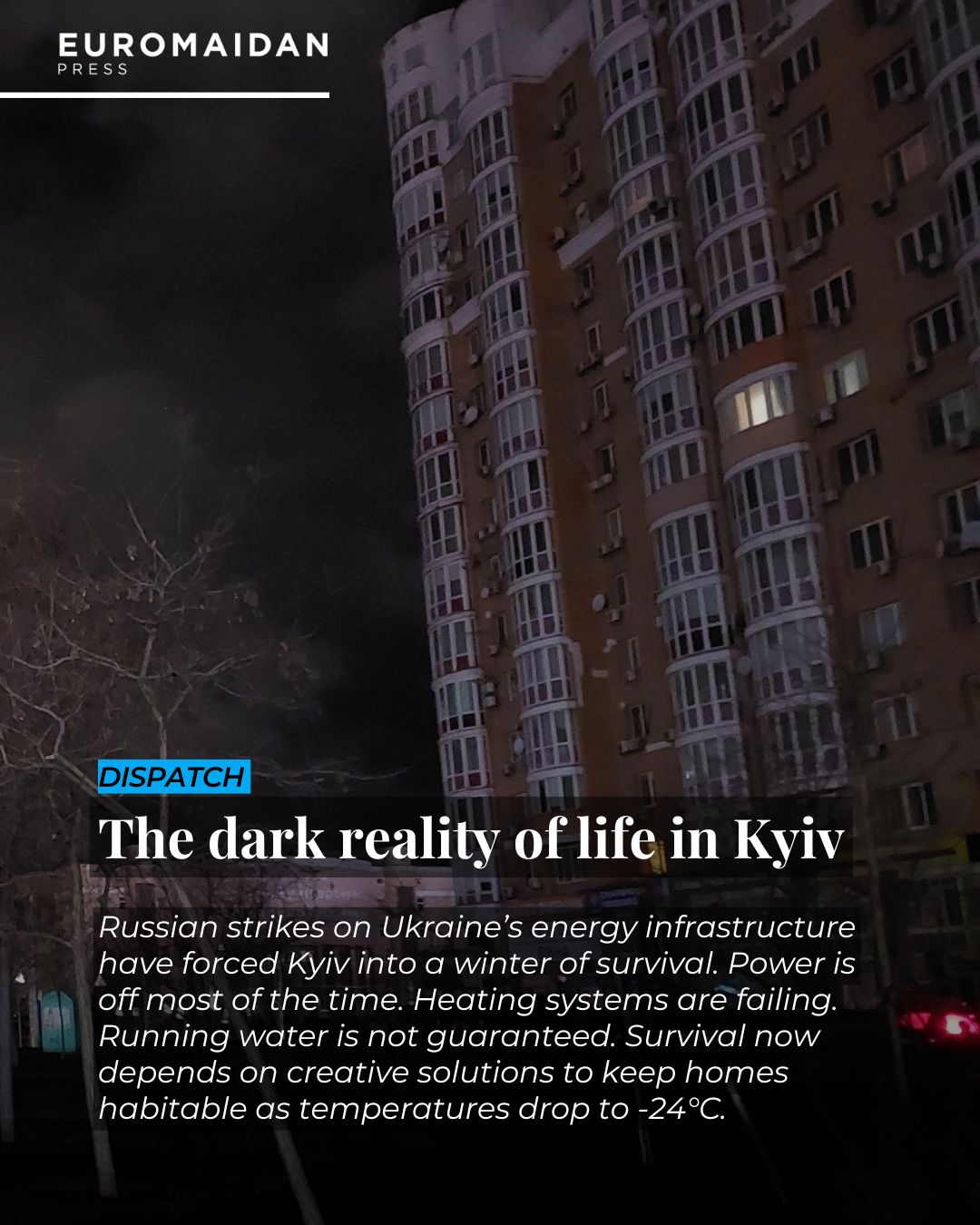 Kyiv endures harsh winter: dentists treat patients in dark, freezing homes
