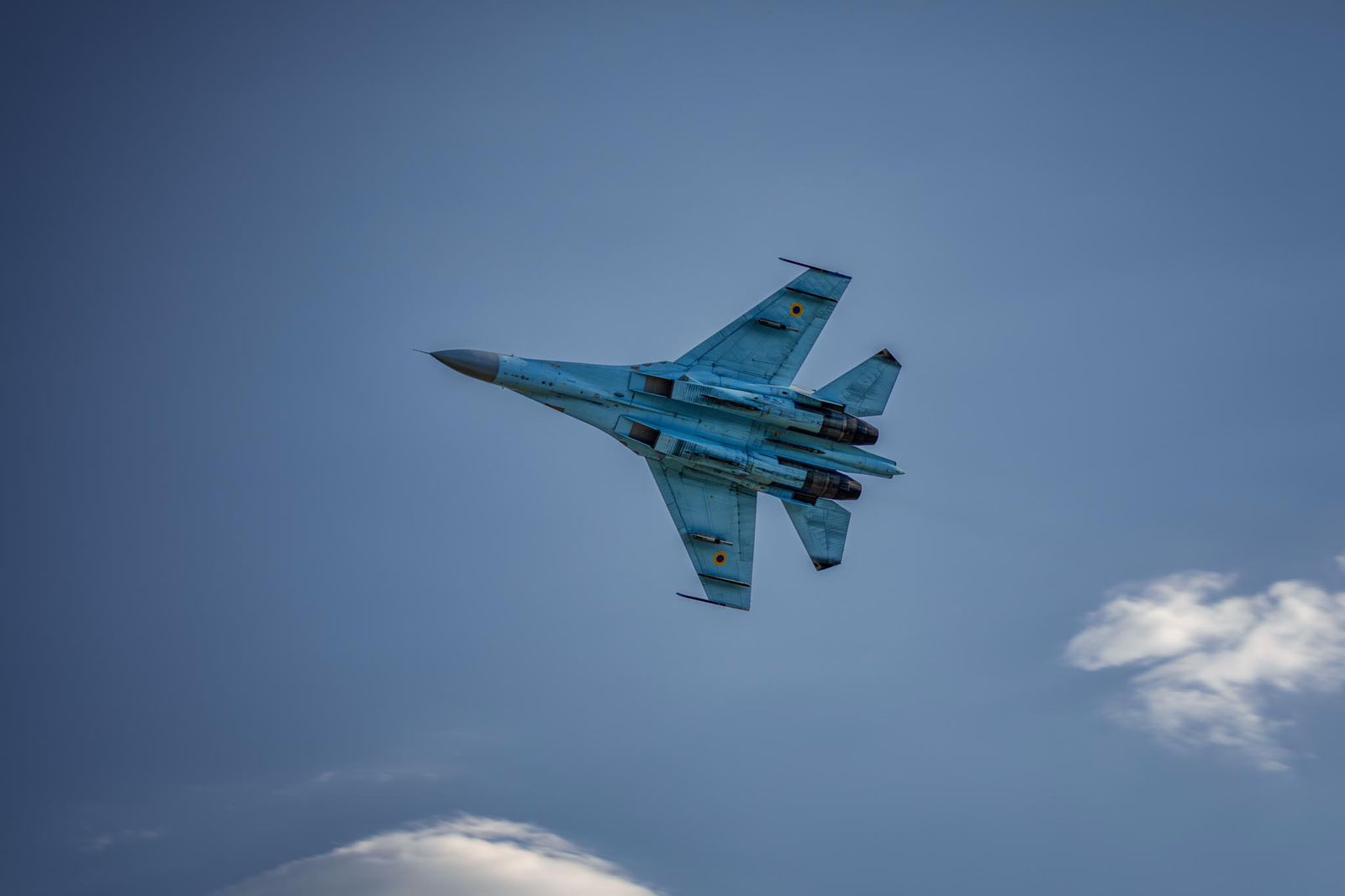 Su-27 Fighter of the UAF in Action