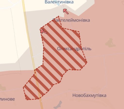 Occupants advance near Oleksandropil