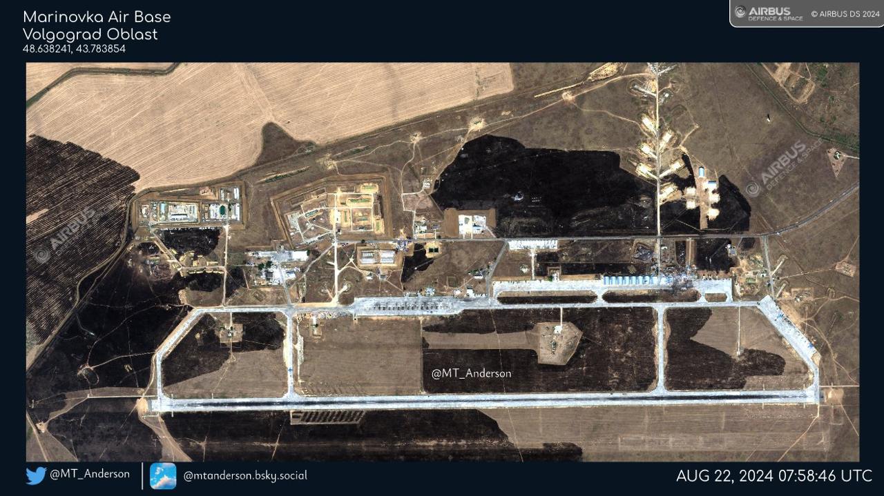 Consequences of strike on “Marinivka” airfield: destroyed hangars and damaged warehouses