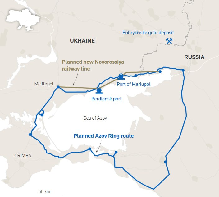 Russia built 2,500 km of roads and railroads in occupied Ukraine
