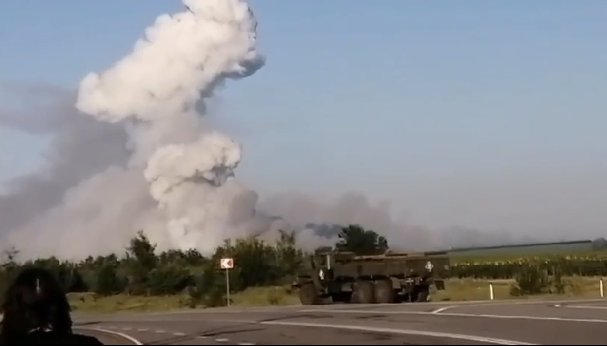 Ukrainian drone attack sets Russian munitions depot ablaze in Voronezh