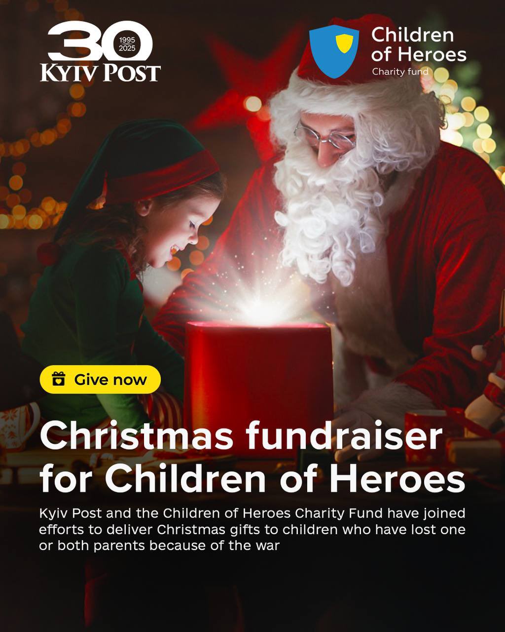 Kyiv Post supports Children of Heroes Charity for war-orphaned children’s Christmas gifts
