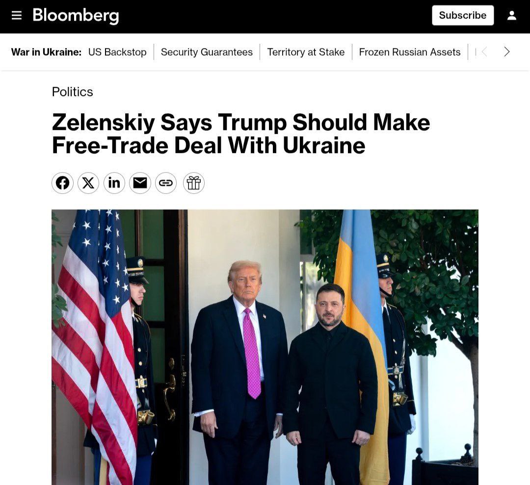 Zelensky discusses free trade deal with Trump