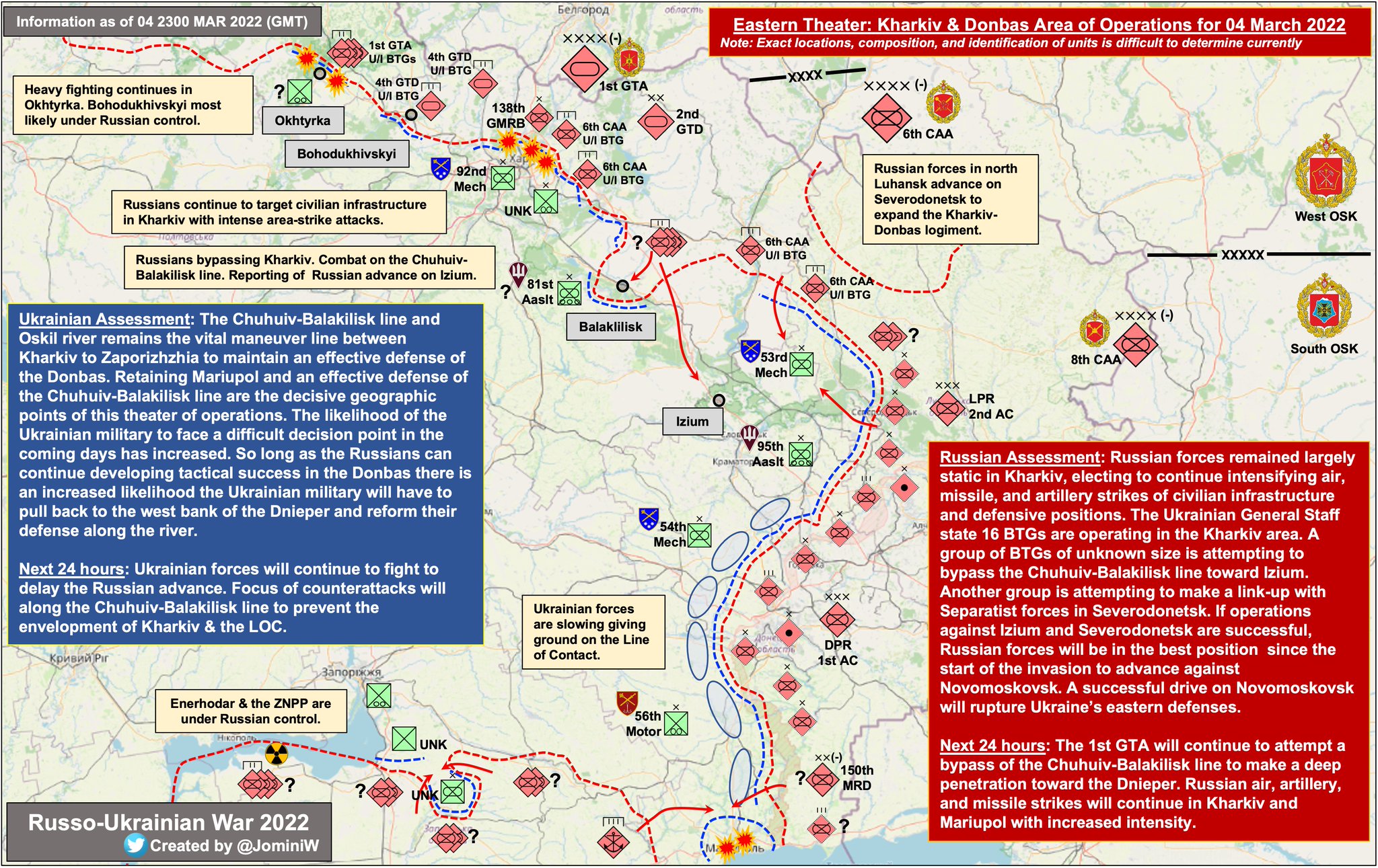 Assessments of Russian offensives in Kharkiv and Donbas