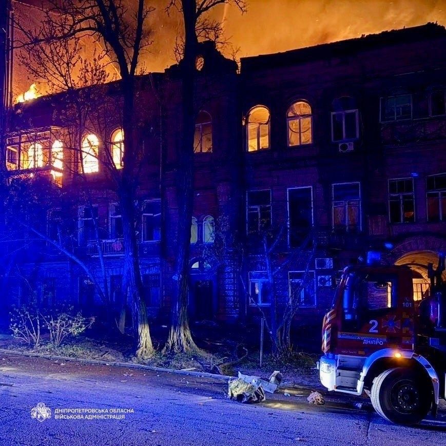 Russian Strike on Dnipro Damages Buildings, Injures Five