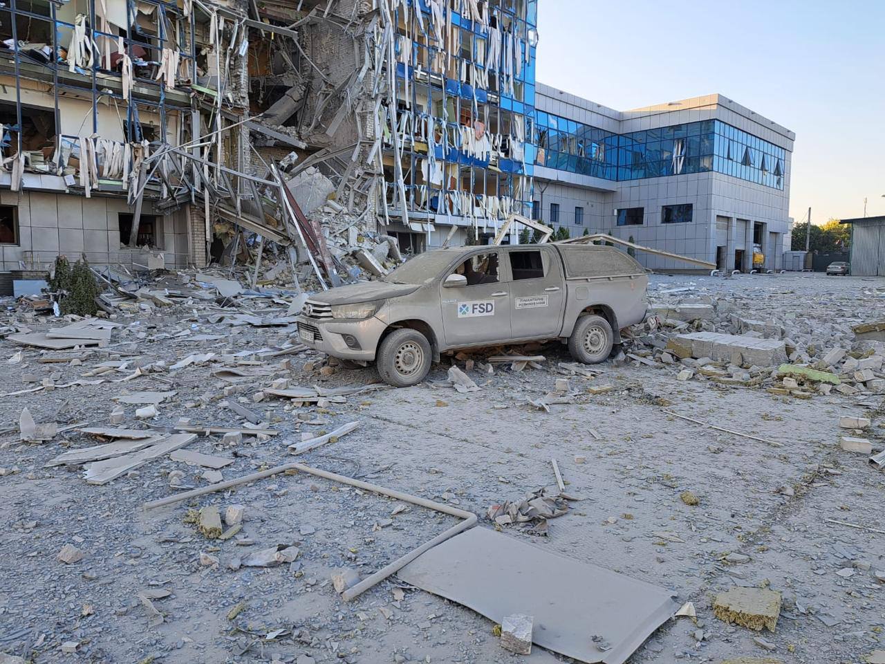 Russia strikes FSD mine action building in Kharkiv