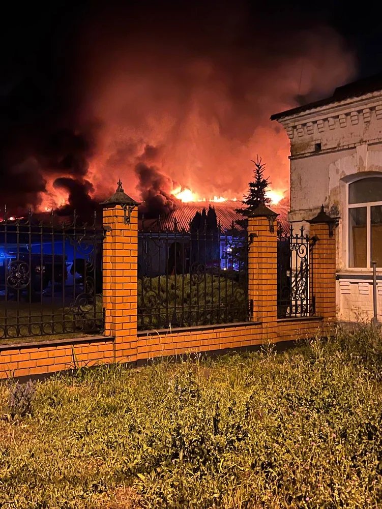 Drone attack on plant in Korenevo, Kursk Oblast