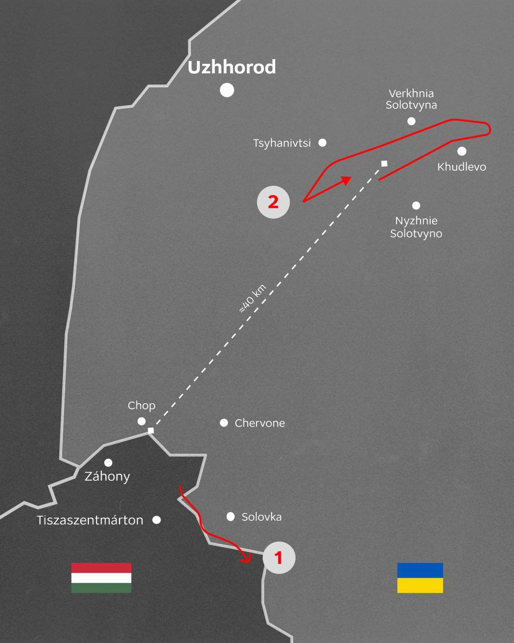 Sybiha shows “blind Hungarian officials” drone route