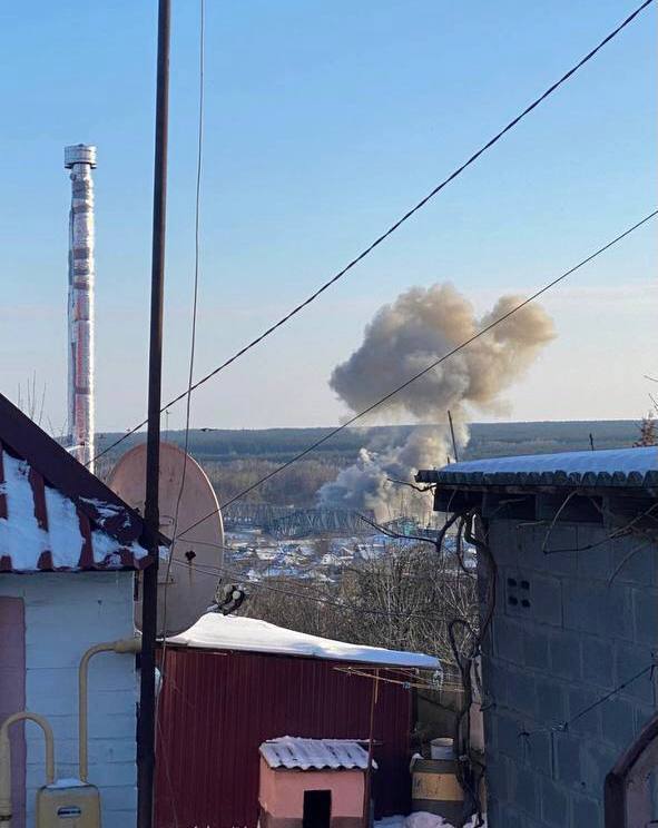 Railway bridge blown up in Chuhuiv, Kharkiv region