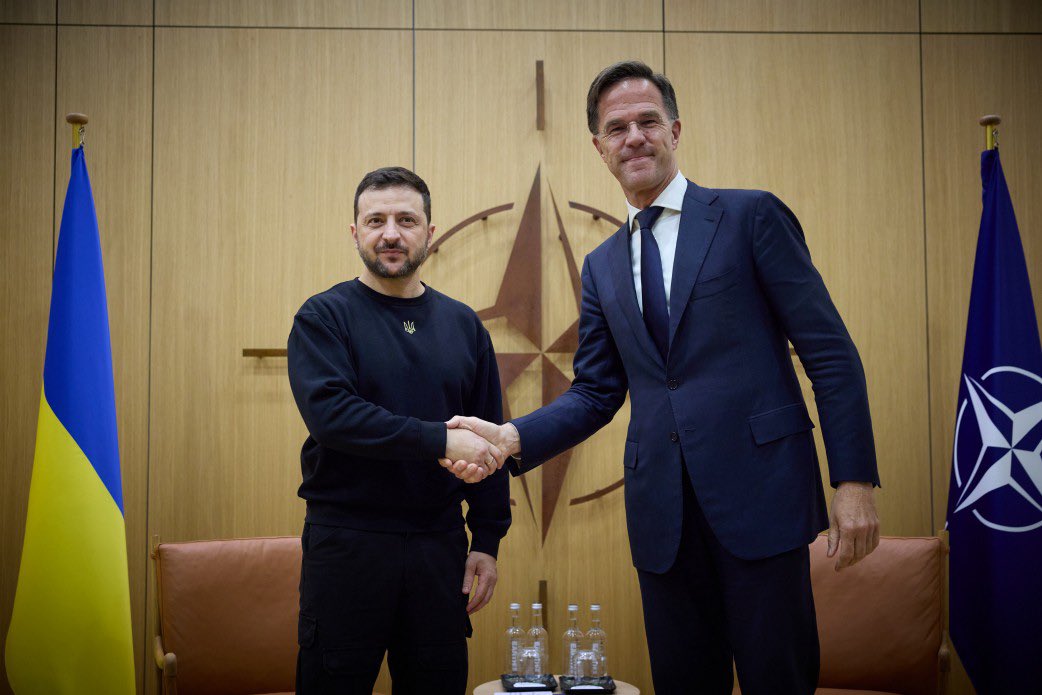 Rutte visiting Kyiv with Zelensky and speech
