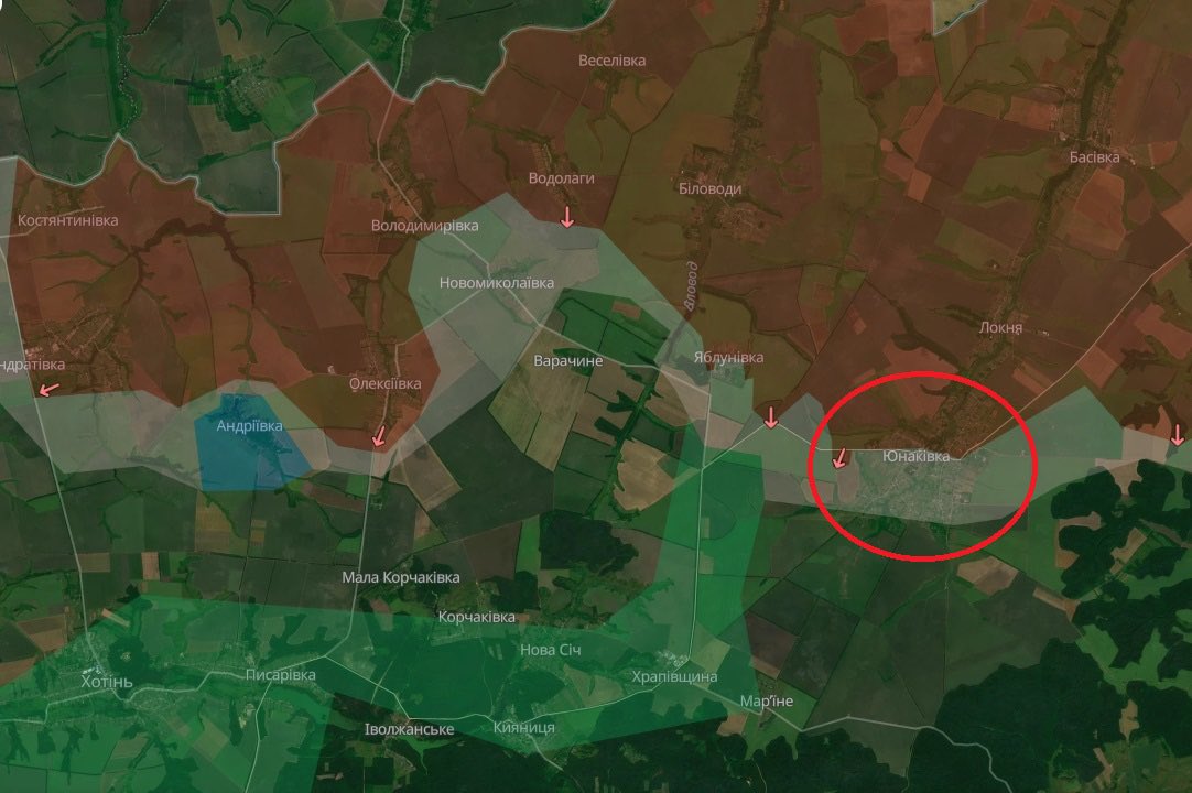 After liberation of Andriivka, operation toward Yunakivka