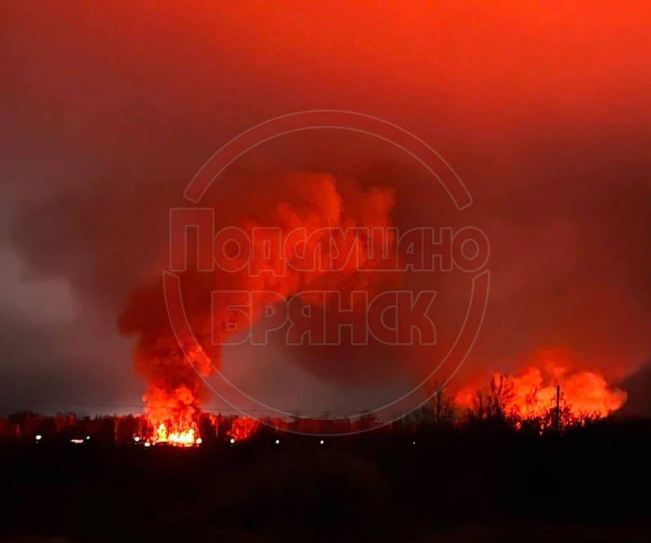 Ukraine strikes ammunition depots in Bryansk