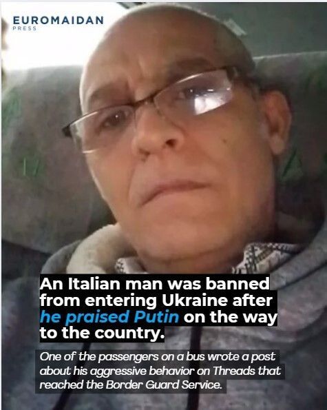 Italian man banned from Ukraine for pro-Putin comments on Threads