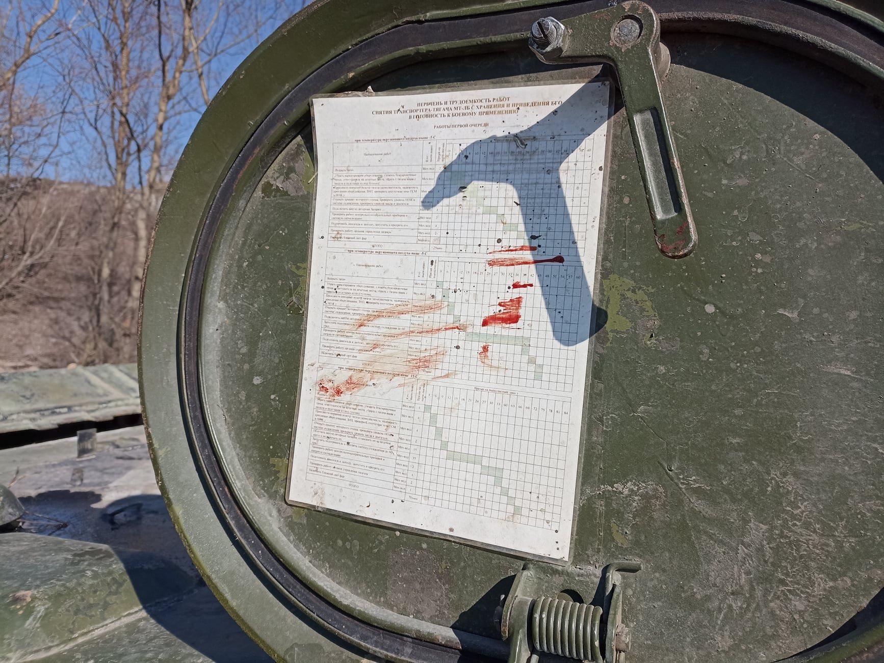 Demothballing checklist for Russian MT-LB