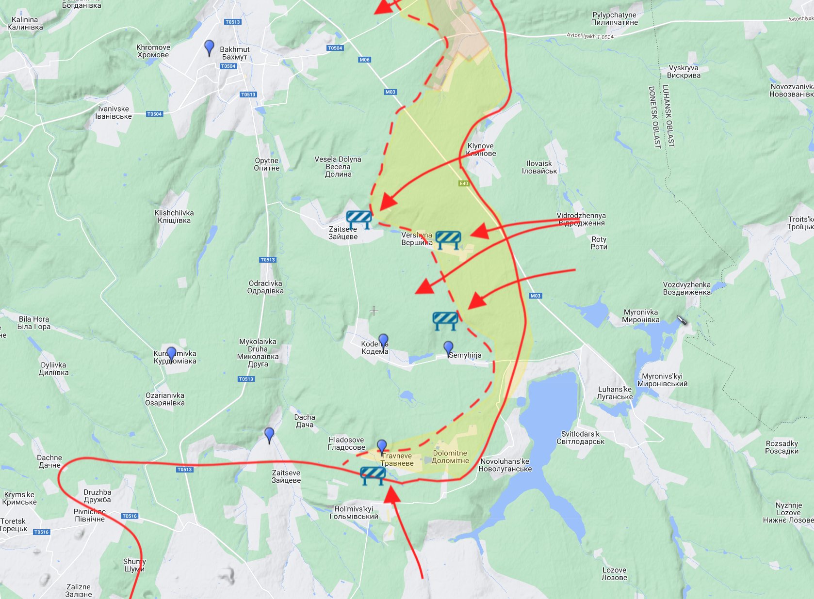 Russian attacks in South Bakhmut only partially succeed at Kodema