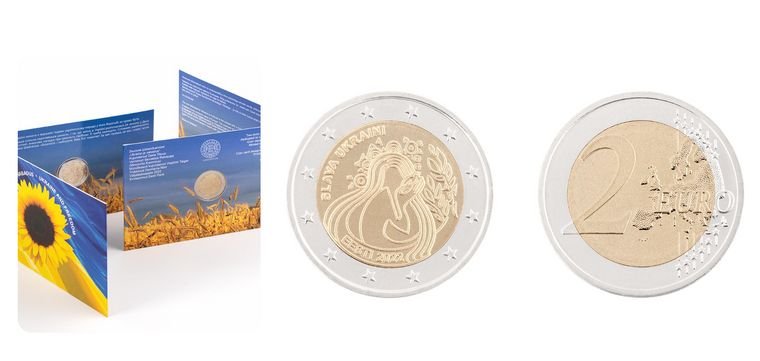 Two-euro coin card to support Ukraine