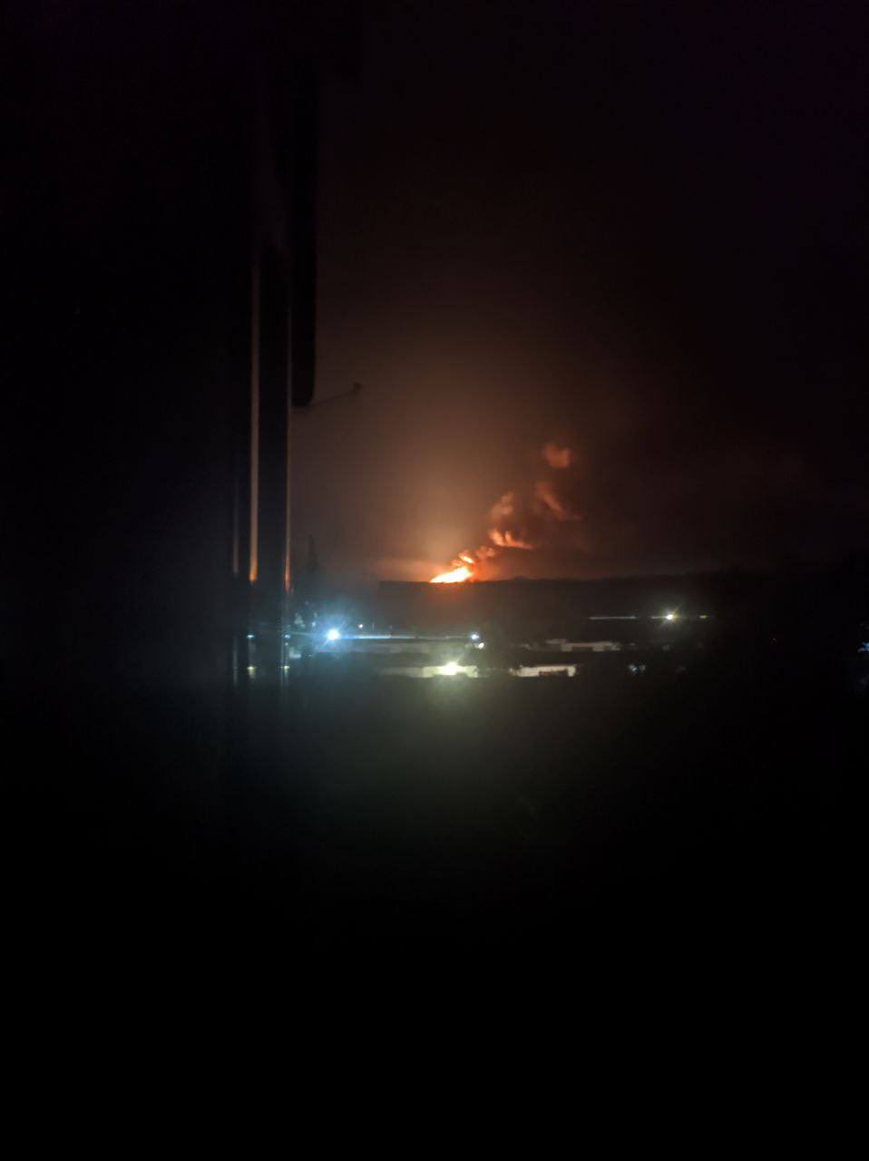 Independence Day fireworks visible in Snizhne