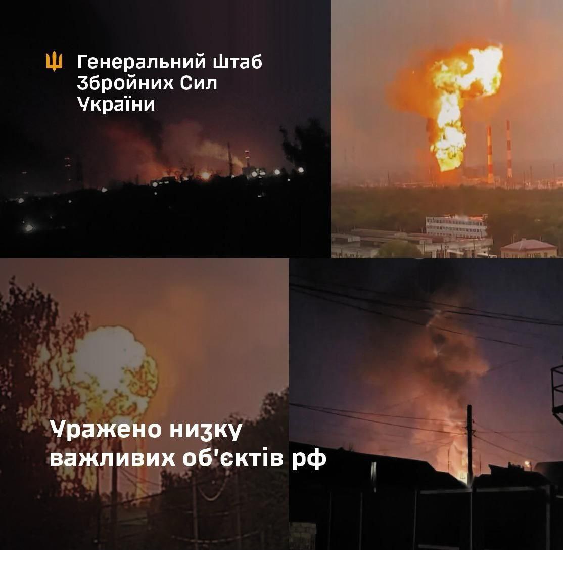 Security Service of Ukraine drones hit Shahed storage airfield
