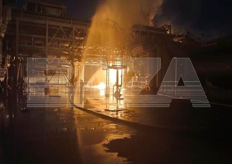 Russia releases photos of drone attack on refinery