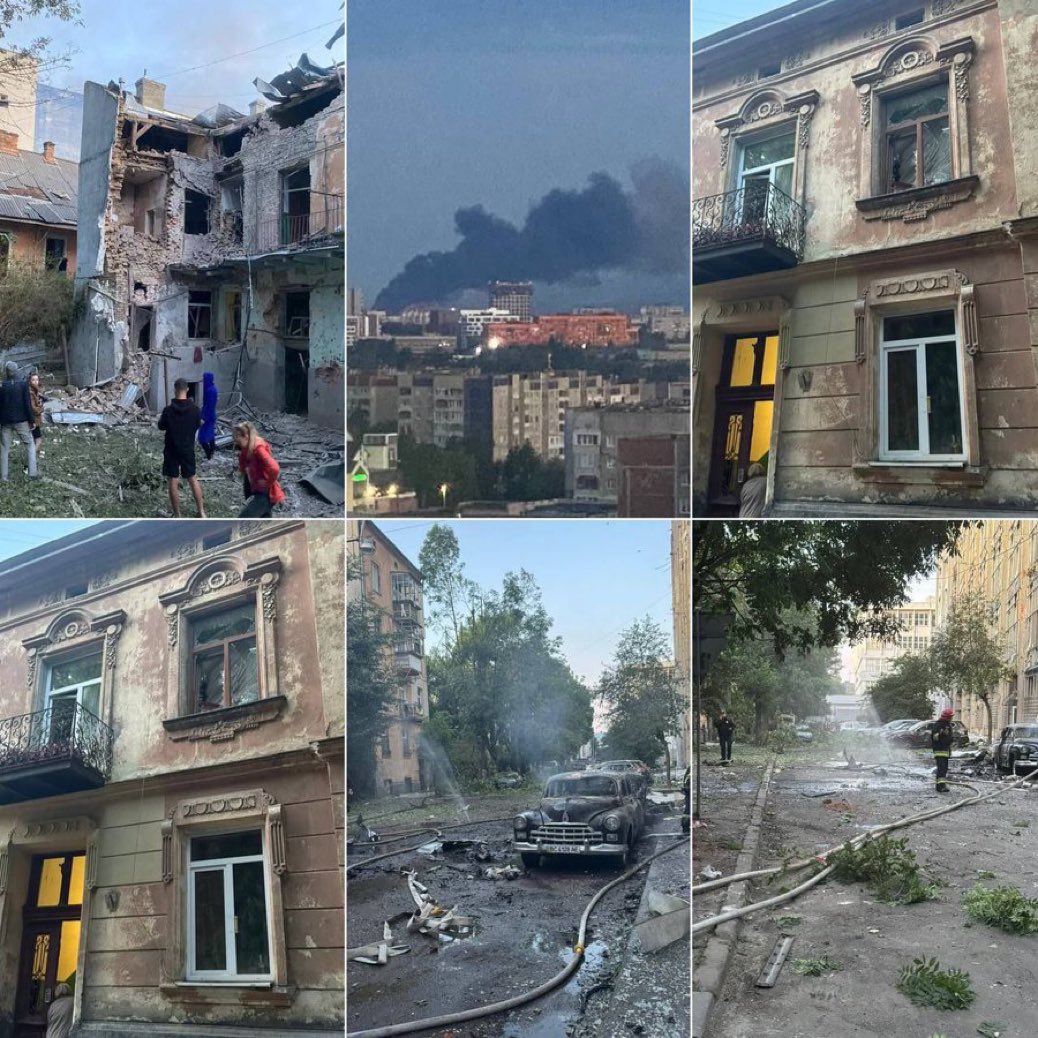 Western Ukraine this morning after a Russian strike