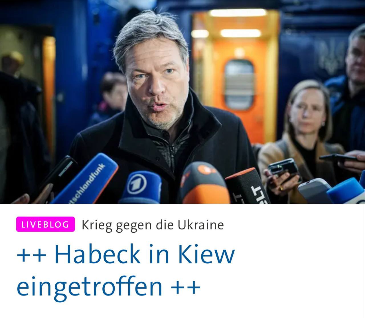 German Vice-Chancellor Habeck arrives in Kyiv to discuss energy attacks